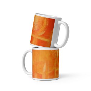 White glossy mug